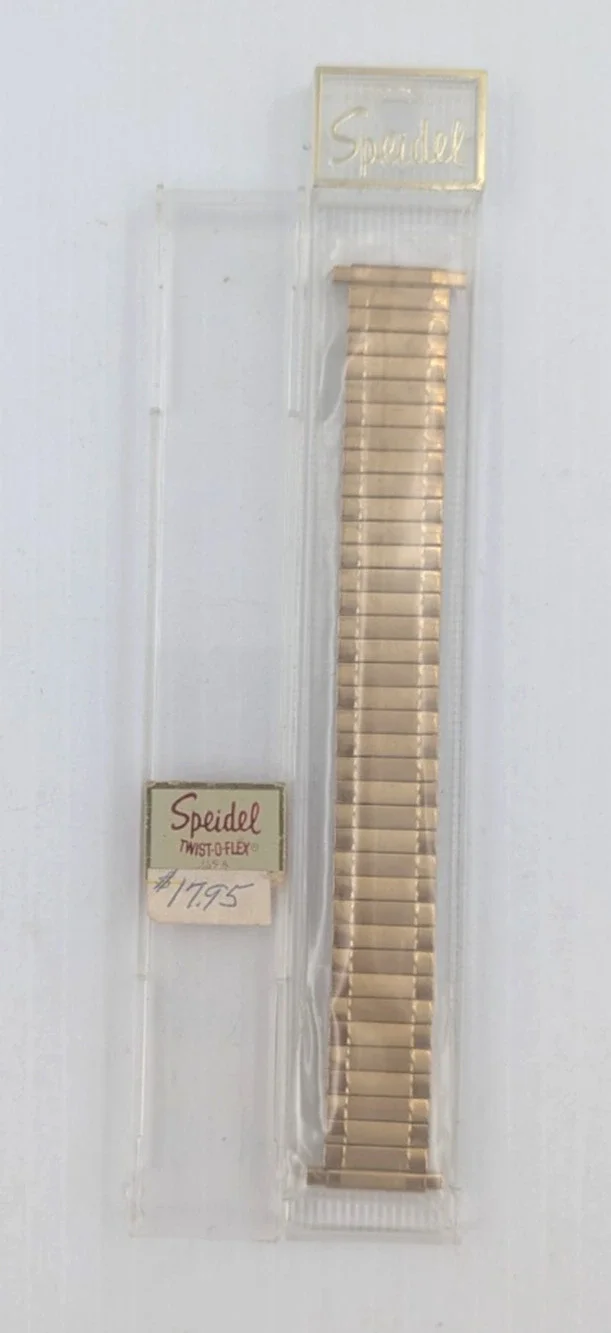 Speidel Gold Twist O Flex Stainless Steel Mens Watch Band